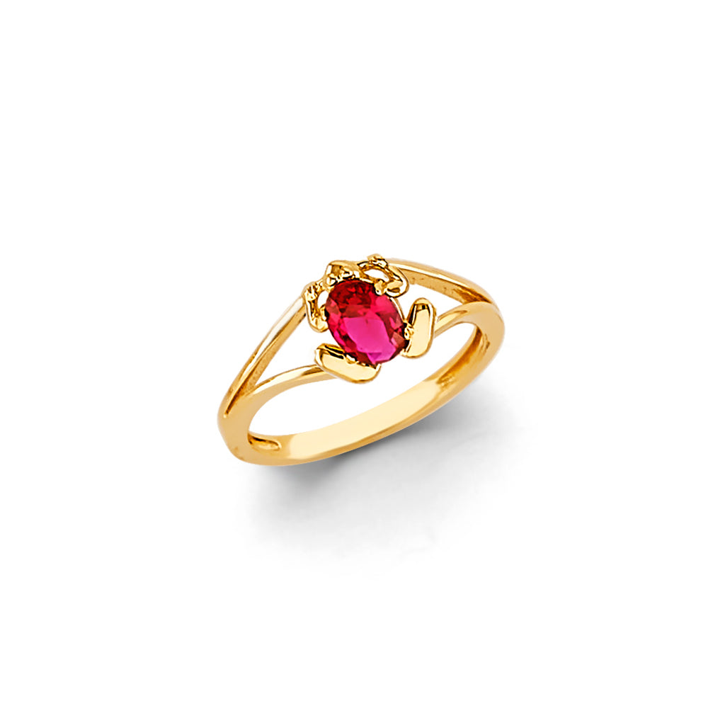 14K Yellow Gold CZ Ring