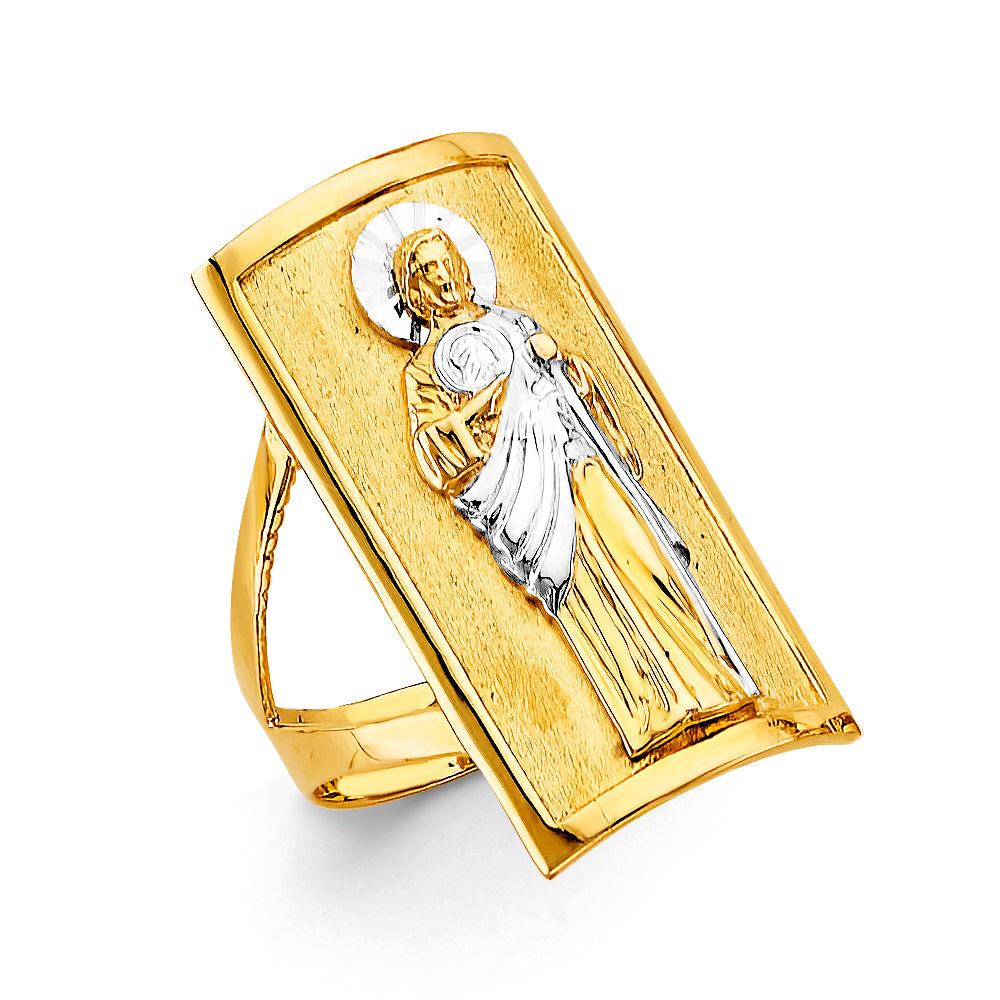 14K Two Tone Gold St. Jude Men'S Ring