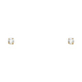 14K Yellow Gold Round Basket Stud (3 mm - 8 mm)