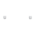 14K White Gold Round Basket Stud d (3 mm - 8 mm)