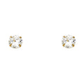14K Yellow Gold 7 mm Round Stamp Screw Stud (ST128)