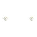 14K Yellow Gold 4 mm Square Stamp Screw Stud (ST130)