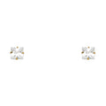 14K Yellow Gold 5 mm Square Stamp Screw Stud (ST131)