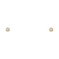 14K Yellow Gold 3 mm Star Studs Screw Stud (ST137)