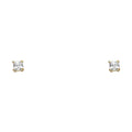 14K Yellow Gold 3 mm Square Bsk Screw Stud (ST144)