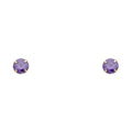 14K 5 mm Round CZ Stamped Screw Studs (Jan - Dec)