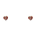 14K 5 mm Heart CZ Stamped Screw Stud (Jan - Dec)