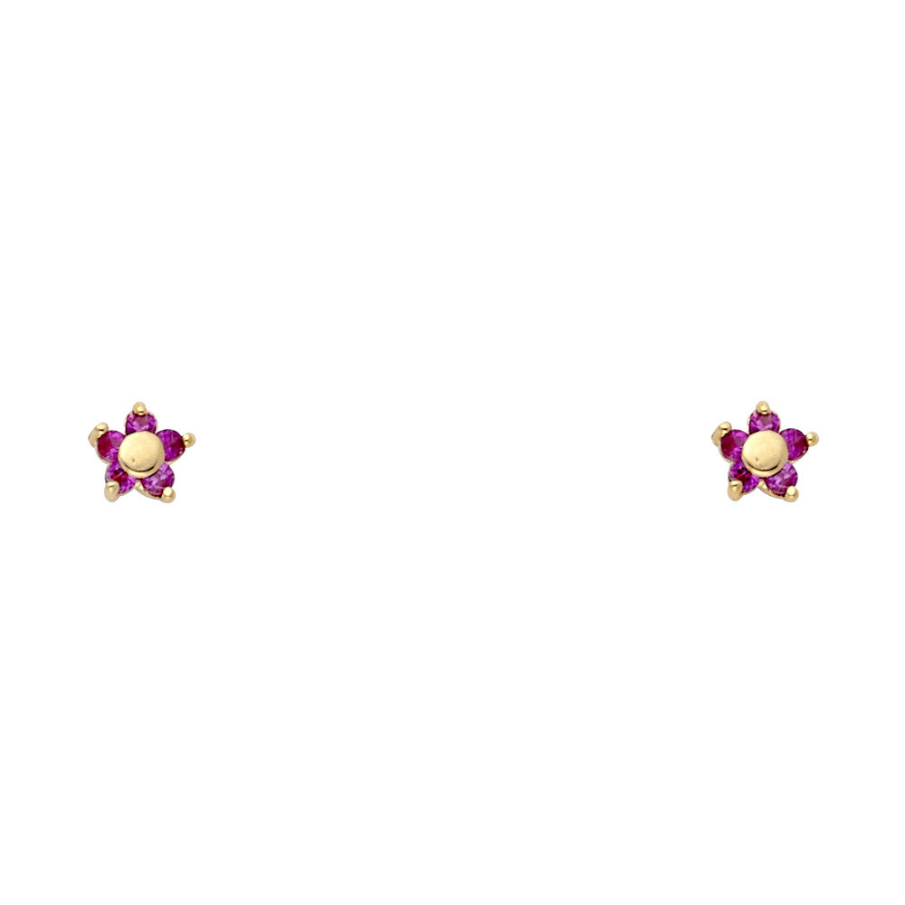 14K Yellow Gold Stud Earrings (ST224)
