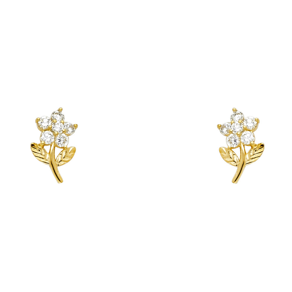 14K Yellow Gold Stud Earrings (ST240)