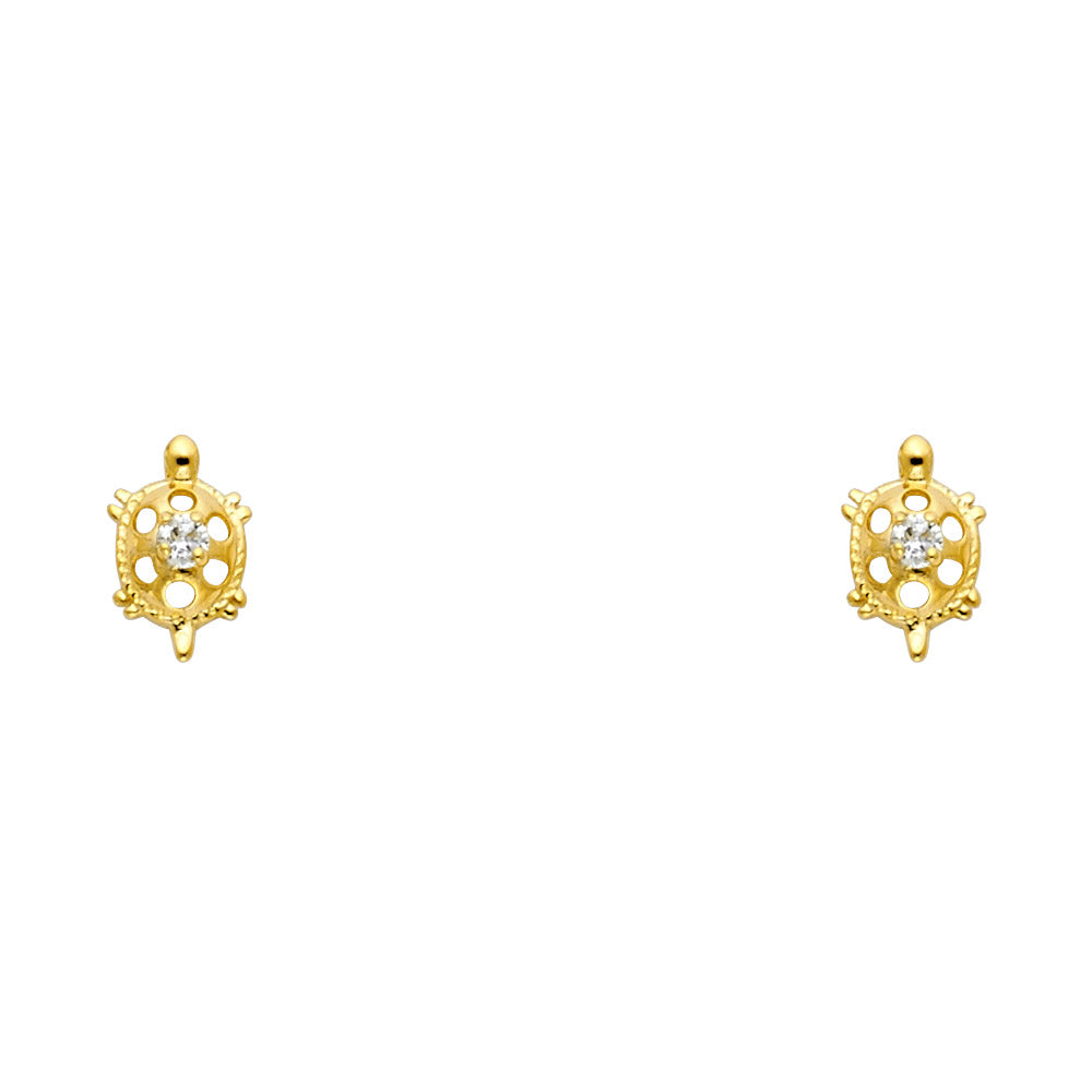 14K Yellow Gold Stud Earrings (ST270)
