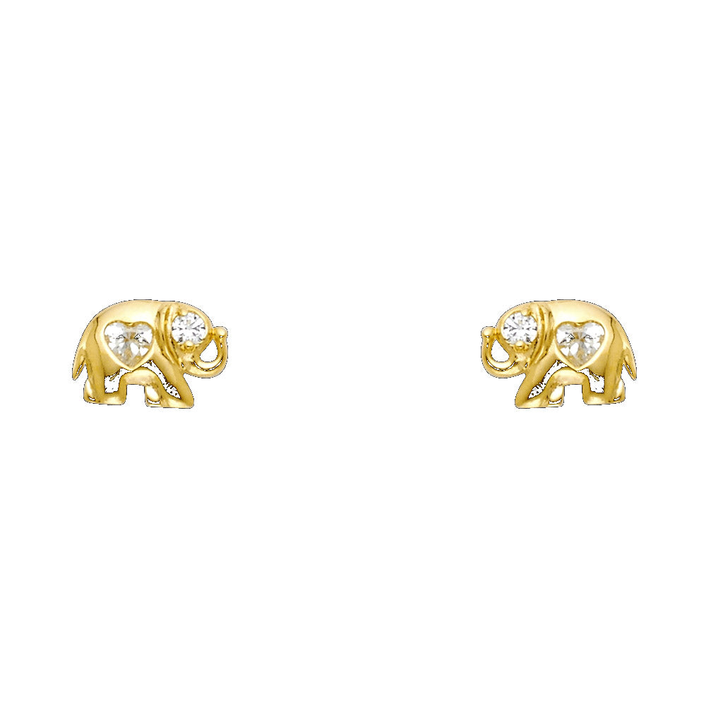 14K Yellow Gold Stud Earrings (ST273)