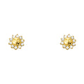 14K Yellow Gold Sun CZ Stud (ST293)