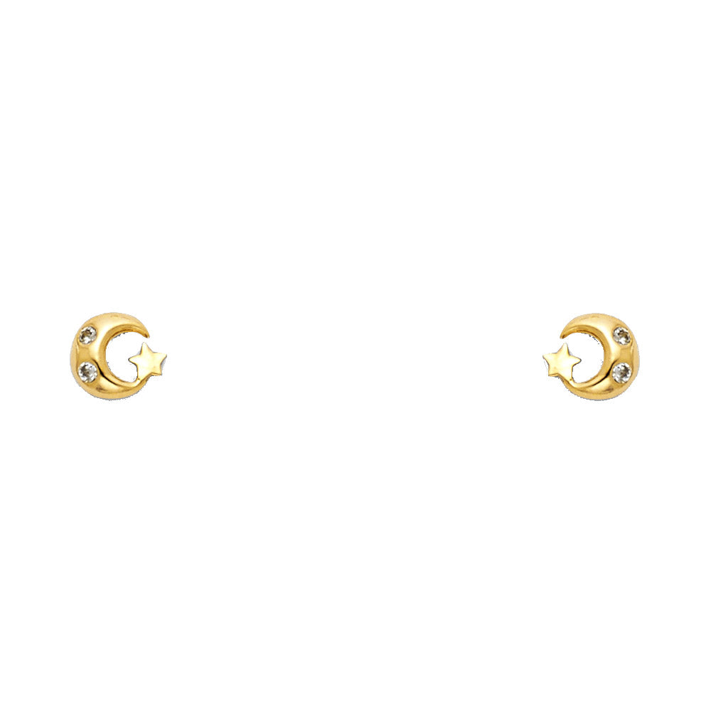 14K Yellow Gold Stud Earrings (ST295)