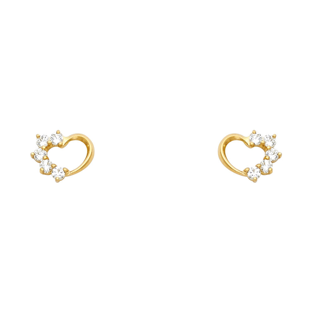 14K Yellow Gold Stud Earrings (ST317)