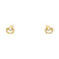 14K Yellow Gold CZ Apple Stud (ST331)