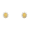 14K Yellow Gold CZ Guadalupe Stud (ST333)
