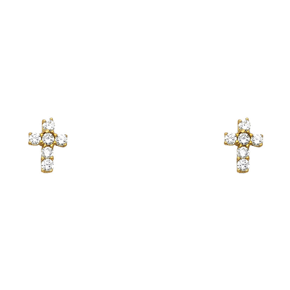 14K Yellow Gold Stud Earrings (ST339)