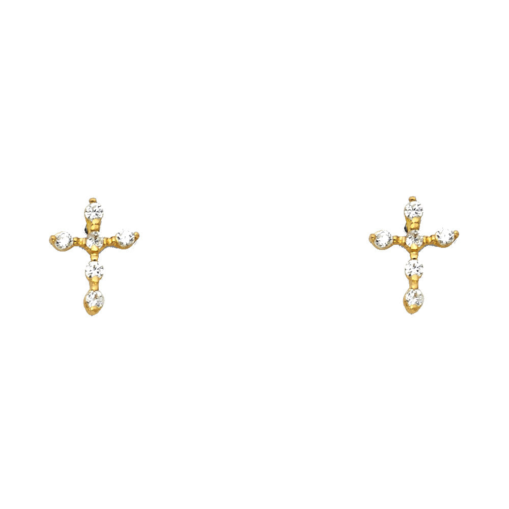14K Yellow Gold Stud Earrings (ST340)