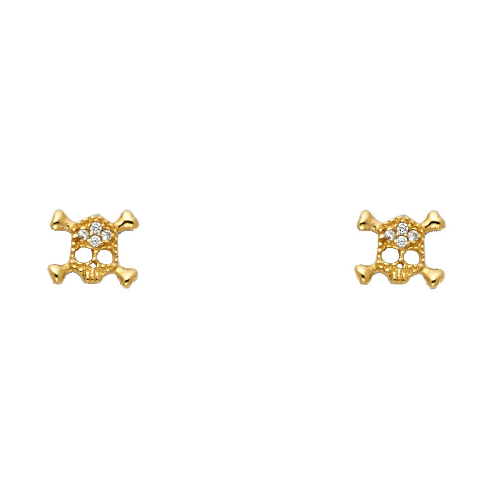 14K Yellow Gold Stud Earrings (ST356)