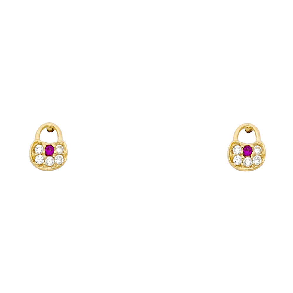14K Yellow Gold Stud Earrings (ST367)
