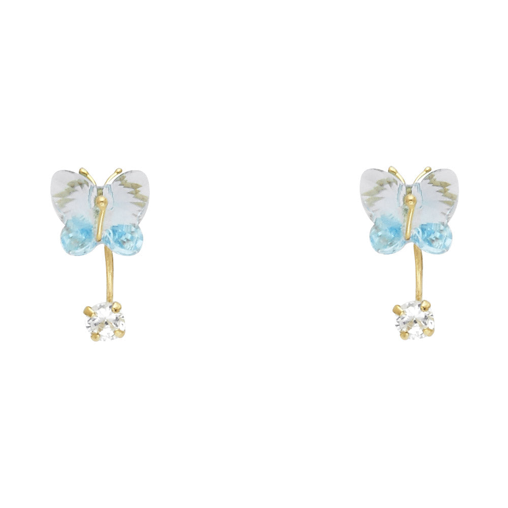 14K Yellow Gold Stud Earrings (ST375)