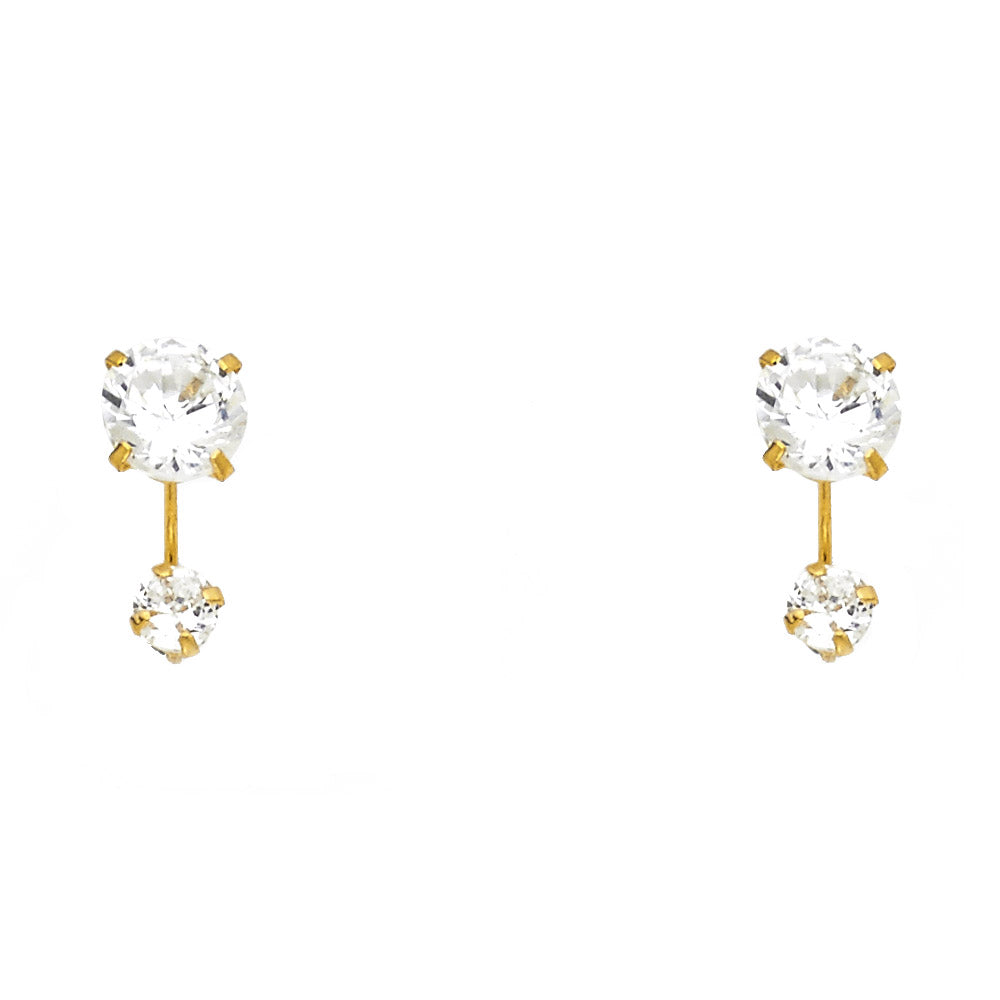 14K Yellow Gold Stud Earrings (ST378)