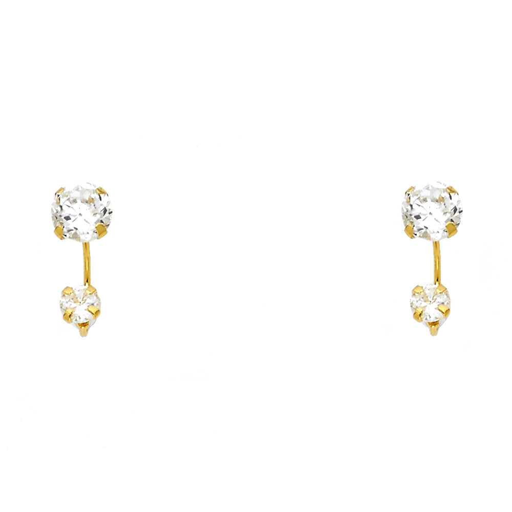 14K Yellow Gold Stud Earrings (ST381)