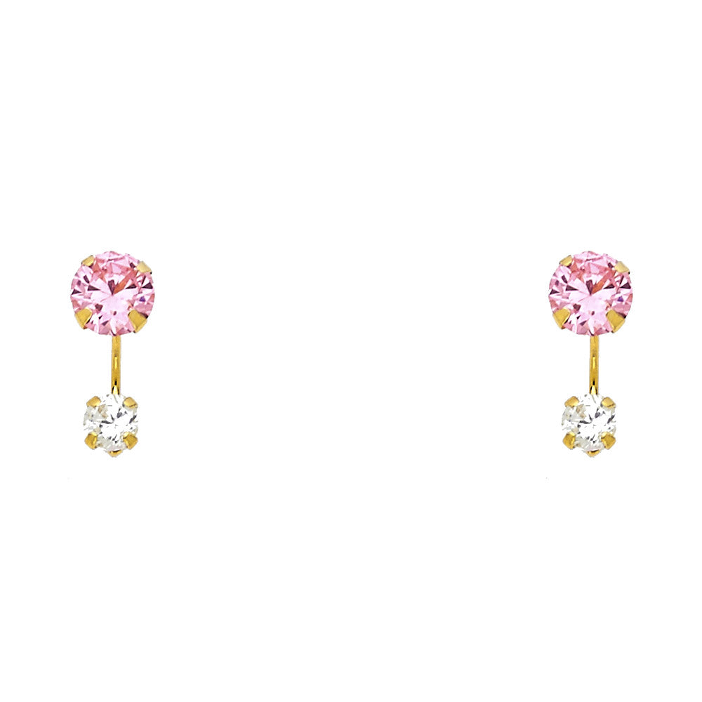 14K Yellow Gold Stud Earrings (ST382)