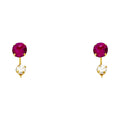 14K Yellow Gold Stud Earrings (ST383)