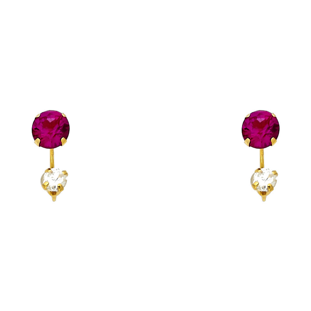 14K Yellow Gold Stud Earrings (ST383)