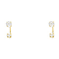 14K Yellow Gold Stud Earrings (ST384)