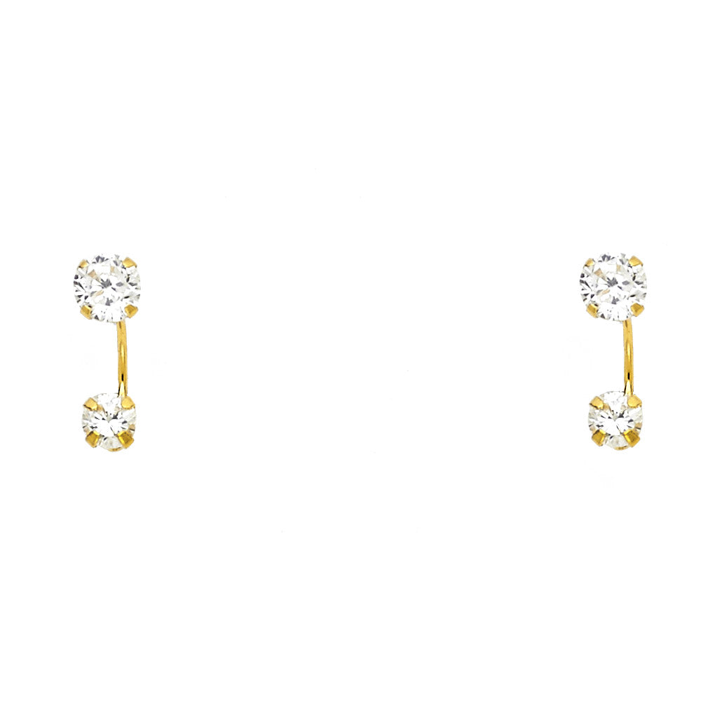 14K Yellow Gold Stud Earrings (ST384)