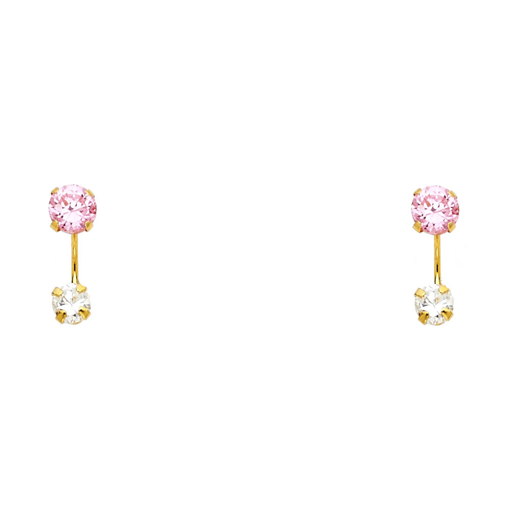 14K Yellow Gold Stud Earrings (ST385)
