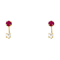 14K Yellow Gold Stud Earrings (ST386)