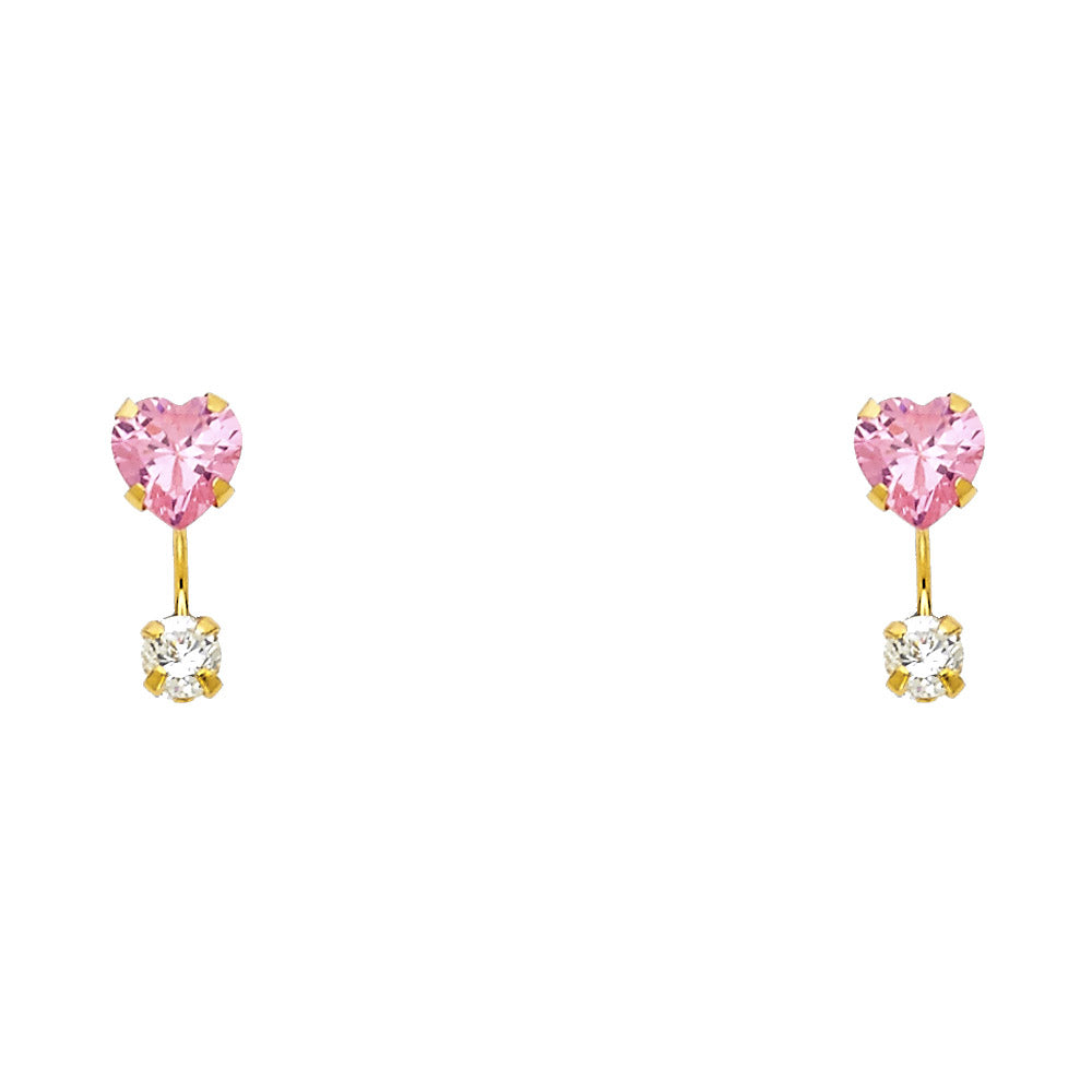 14K Yellow Gold Stud Earrings (ST387)