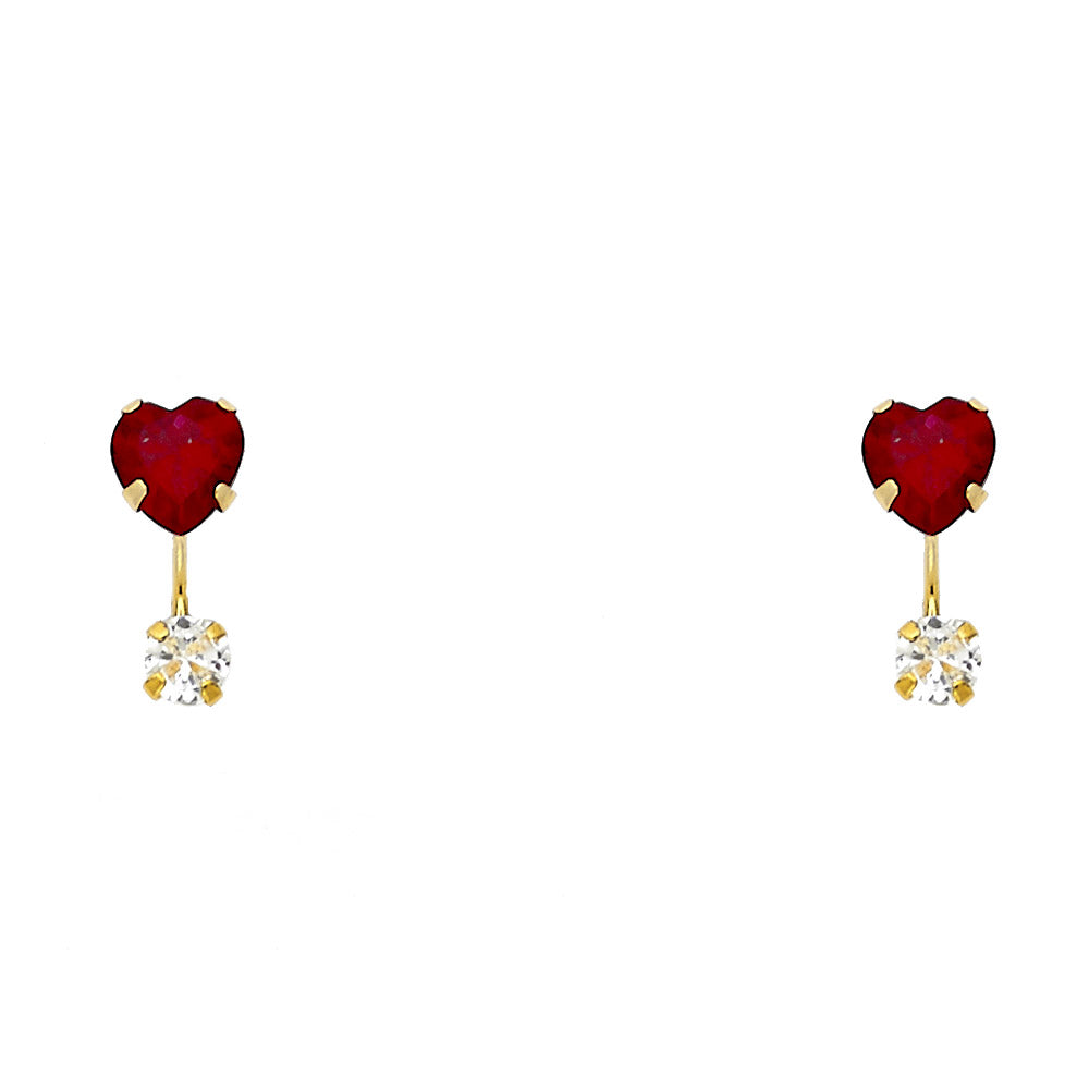 14K Yellow Gold Stud Earrings (ST388)