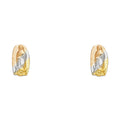 14K Yellow White Rose Gold Stud Earrings (ST417)