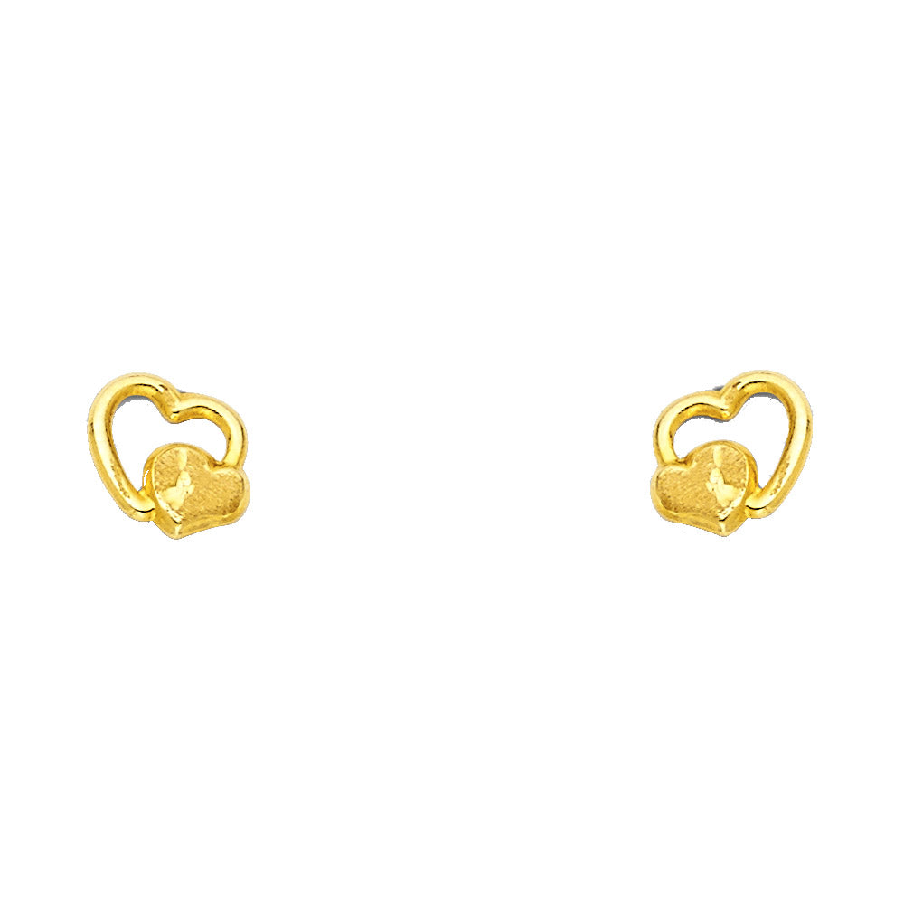 14K Yellow Gold Stud Earrings (ST433)