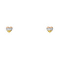 14K Yellow White Rose Gold Stud Earrings (ST443)