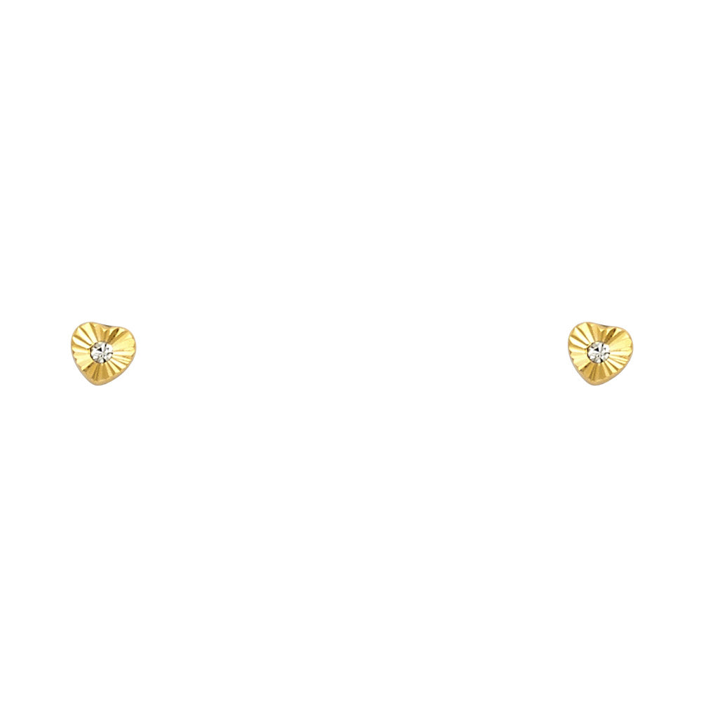 14K Yellow Gold Stud Earrings (ST444)