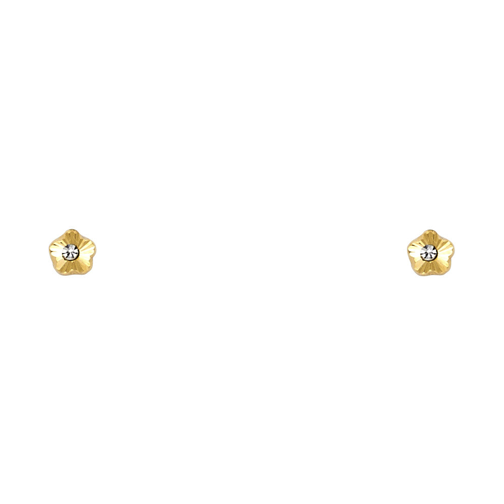14K Yellow Gold Stud Earrings (ST446)