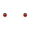 14K Yellow Gold Enamel Stud Earrings