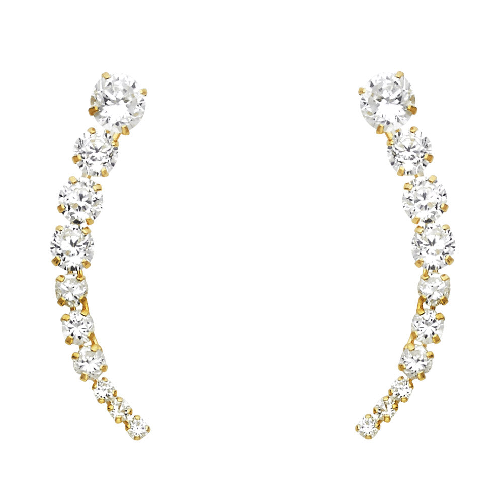 14K Yellow Gold Stud Earrings (ST459)