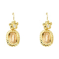 14K Two Tone Gold Stud Earrings (ST462)