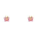 14K Yellow Gold Stud Earrings (ST497)