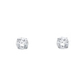 14K White Gold 6 mm Basket Round Stud (ST520)