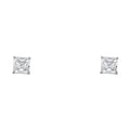 14K White Gold Princess 5 mm Stud (ST528)