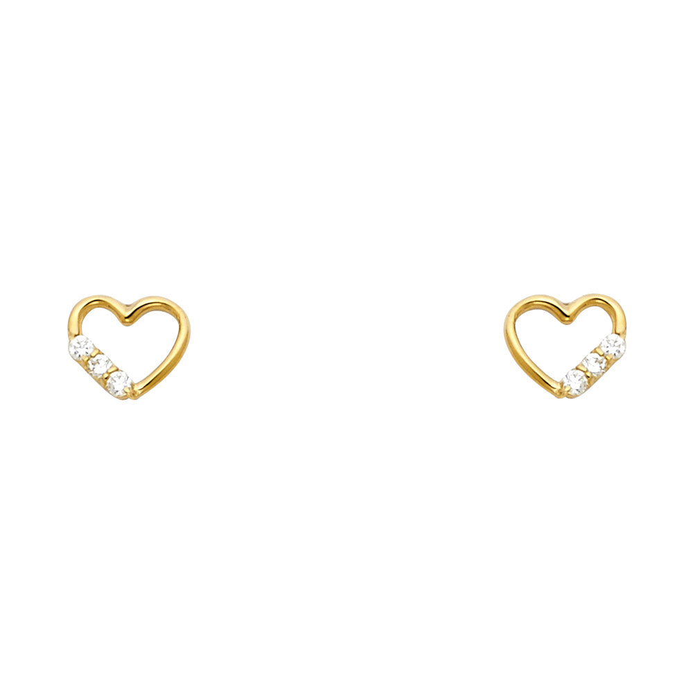 14K Yellow Gold Stud Earrings (ST536)