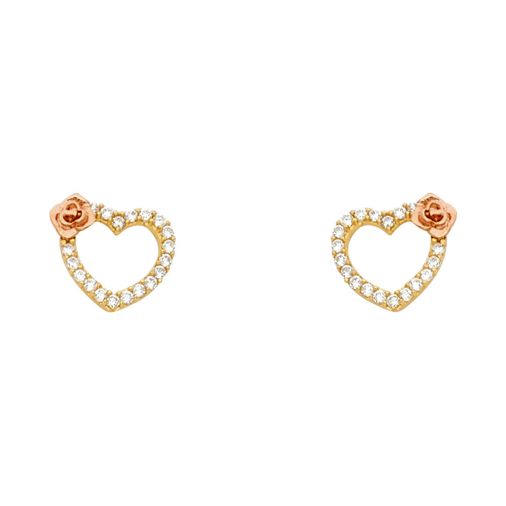 14K Yellow Gold Stud Earrings (ST540)
