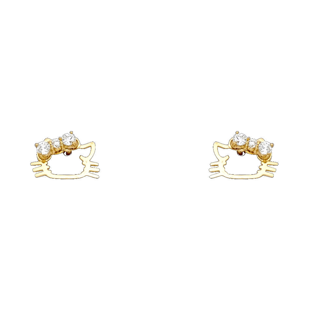 14K Yellow Gold Stud Earrings (ST542)